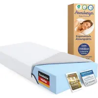 Arensberger ANNA, materasso in schiuma di gel 90x190 cm - Schiuma di gel NANOCELL da 13 cm - Durezza H3 - Traspirante - Sfoderabile 240g/m²
