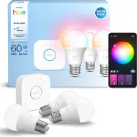 Philips Hue White & Color Ambiance Essential Starter Kit: 3 E27 Lampadine Connesse (806 Lm)