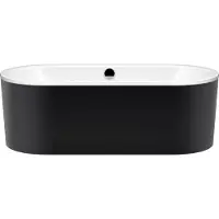 Kaldewei CLASSIC DUO Oval, baignoire en pose libre, 180x80x42 cm, avec tablier couleur extérieure noire, 111-7, 291249133001, 291249133001