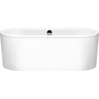 Kaldewei CLASSIC DUO Oval, baignoire en pose libre, 170x75x42 cm, avec tablier couleur extérieure noire, 113-7, 291449133001, 291449133001