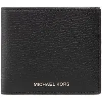 Michael Kors portafoglio a libro da uomo hudson in pelle martellata nera