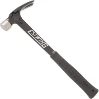 Estwing Ultra Series EB-19S Straight Claw Hammer EWEEB-19S Black Shock Reduction Grip, martello da carpentiere 538 grammi