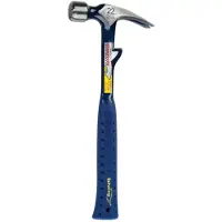 Estwing E6-22T Hammertooth Straight Claw Hammer 02-41VE622T Shock Reduction Grip, martello da carpentiere 624 grammi