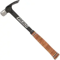 Estwing Ultra Series E19S Straight Claw Hammer EWEE19S Stacked Leather Grip, martello da carpentiere 538 grammi