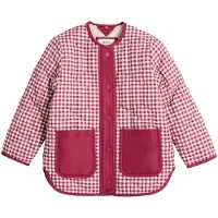 White Stuff Gingham Borg Lined Coat Deep Red Taglia: 5-6 | Giacche Outlet | Unisex | Rosso