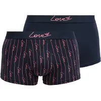 Emporio Armani per uomo. EM001014_AF19049 Set di 2 boxer blu navy di San Valentino (S), Homewear, Cotone