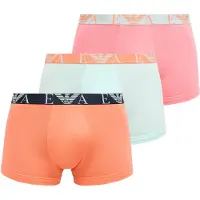 Emporio Armani per uomo. EM000259_AF20668 Set di 3 boxer semplici in rosa, turchese e arancione (S), Homewear, Cotone