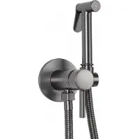 REA Rubinetto Per Bidet Lungo Loop Titanium 11X5X4Cm