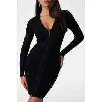 Guess Marciano By Hermione Chenille Allover M Dr Jet Black A Taglia: 44 | Abiti Mini Outlet | Donna | Nero