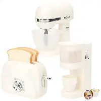 Playgo Set 3 Elettrodomestici-tostapane Macchina Da Caffè E Sbattitore Set Da Cucina Per Bambini Giocattolo Educativo