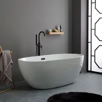 KIAMAMI VALENTINA Vasca da bagno in acrilico bianco centro stanza | Cassiopea