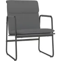 vidaXL Sedia lounge grigia 55x64x80 cm in Pelle finta
