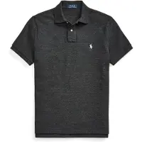 Ralph Lauren per uomo. 710680784011 Polo nera in piquet Custom Fit (L), Nero, Cotone, Manica corta