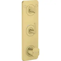 Axor hansgrohe Citterio C Module thermostatique 380/120 encastré avec plaque pour 2 consommateurs, coupe cubique, 49701950, 49701950