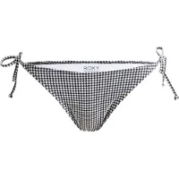 Roxy Women's Gingham Cheeky Ties Parte inferiore bikini Donna (XL, grigio)