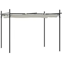 Syfax Pergola con Tetto Retrattile Crema 295x292x230 cm