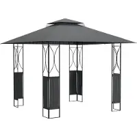 Syfax Gazebo con Tetto Antracite 300x300x270 cm Acciaio