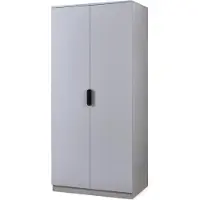 En.casa Armadio 'Eiselfing' 176 x 80 x 52 cm con 2 ante, 1 barra, 1 ripiano inferiore Grigio