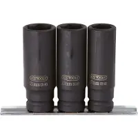 Ks Tools Set di bussole esagonali da 1/2", lunghe, 3 pezzi - 515.0103