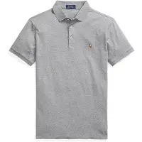 Ralph Lauren per uomo. 710713130007 Polo slim fit personalizzata in morbido cotone grigio (L), Casual, Manica corta