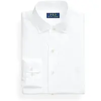 Ralph Lauren per uomo. 712827063003 Camicia bianca in popeline su misura (43), Bianco, Casual, Cotone, Classico, Manica lunga