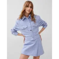 French Connection Effie Boucle Jacket Blue Taglia: 16 | Sovracamicie Outlet | Donna | Blu