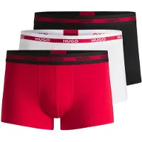 HUGO per uomo. 50492375 Confezione da 3 boxer Triplet Planet rosso, bianco, blu scuro (XL), Homewear, Cotone, Bronzo, Navy