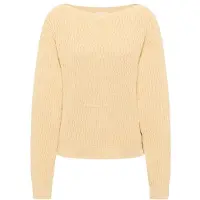 Tranquillo Women's Jaquard-Pullover Maglione Donna (XS, beige)