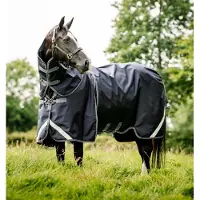 Horseware Rambo Optimo Turnout Plus 0g, taglia:130 cm / 6'0, colore:Navy/Grigio Temporale/Argento
