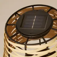 Searchlight Lampada da tavolo LED solare Dalisay, marrone, rattan, 31 cm, IP44