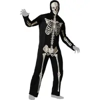 Atosa Costume Da Uomo Glow In The Dark Skeleton