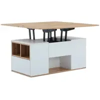 MODFU divano letto 140x200 con struttura in legno, letto da giorno con illuminazione LED regolabile a 7 colori e box letto sottostante, letto per ospiti senza materasso, beige
