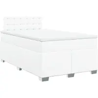 Syfax Giroletto a Molle con Materasso Bianco 120x200 cm in Pelle finta