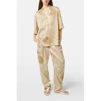 Scotch & Soda Satin Printed Short Sleeve Shirt Abstract Sun Sand Taglia: 38 | Magliette intime Outlet | Donna | Marrone