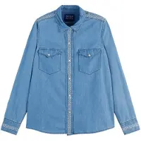 Scotch & Soda Washed Out Lightweight Denim Shirt Washed Indigo Taglia: 34 | Magliette intime Outlet | Donna | Blu