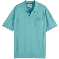Scotch & Soda Relaxed Fit Knitted Polo Sea Blue Taglia: S | Polo Outlet | Uomo | Blu