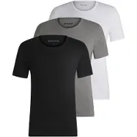 BOSS per uomo. 50475284 Confezione 3 magliette RN Classic nere, bianche, grigie (XL), Nero, Bianco, Casual, Grigio, Cotone, Manica corta