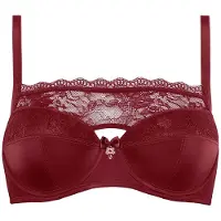 Marlies Dekkers Carita Cabernet Red And Lace Plunge Balcony Bra Taglia: 85B | Reggiseni Outlet | Donna | Rosso