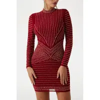 Guess Marciano By Kristal Dress Dark Jam Red Taglia: 38 | Abiti Mini Outlet | Donna | Rosso