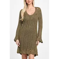 Guess Marciano By Lucky Ls Flare Mini Army Olive + Gold Lu Taglia: 42 | Abiti Mini Outlet | Donna | Verde