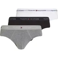 Tommy Hilfiger 3-pack Brief Waistband Mid Heather/black/white Taglia: S | Biancheria intima Outlet | Uomo | Bianco