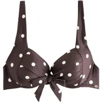Next Top per bikini marrone scuro / bianco