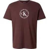 Calvin Klein Ss 30s Word Tee Rich Brown Taglia: M | Magliette basic Outlet | Uomo | Marrone