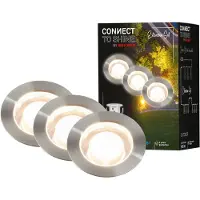 Briloner Faretto LED da incasso 3915032 IP67 12 V, set di 3 pezzi, 4,5 cm, acciaio