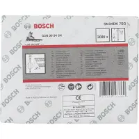 Bosch Chiodo a D SN34DK 75G, 2,8 mm, 75 mm, zincato, liscio, confezione da 3000 pz