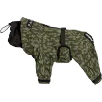 PAIKKA Tuta antipioggia per cani "Rain Suit" verde, lunghezza dorso: 45 cm