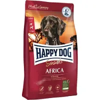 Interquell GmbH HappyDog Sensible 1kg Africa con Struzzo