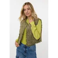 Esqualo Gilet Tweed Multi Color Taglia: 38 | Gilet Outlet | Donna