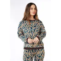 Esqualo Sweater Leopard Jacquard Print Taglia: XL | Maglioni a maglia Outlet | Donna