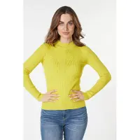 Esqualo Sweater Top Fancy Rib Basic Knit Warm Olive Taglia: L | Maglioni a maglia Outlet | Donna | Verde